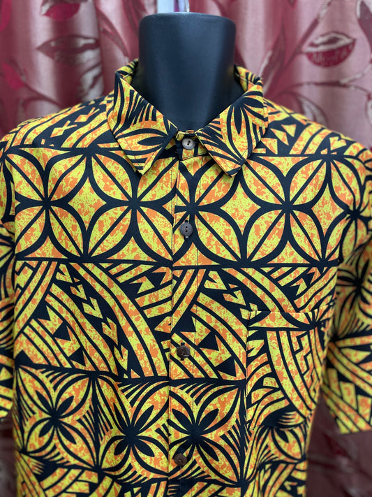 Short Sleeve Shirt - Yellow & Black