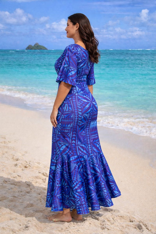 Mermaid/ Fishtail Dress - Blue & Purple