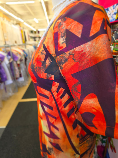 Sunset Tribal  Mermaid Dress