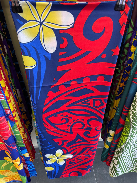 Sarong red blue