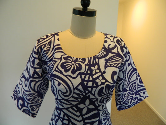 Mermaid/ Fishtail Dress - Purple & White
