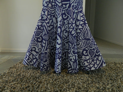 Mermaid/ Fishtail Dress - Purple & White