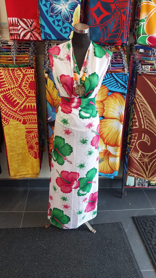 Sarong / Lavalava - 2 Yards Green and Pink