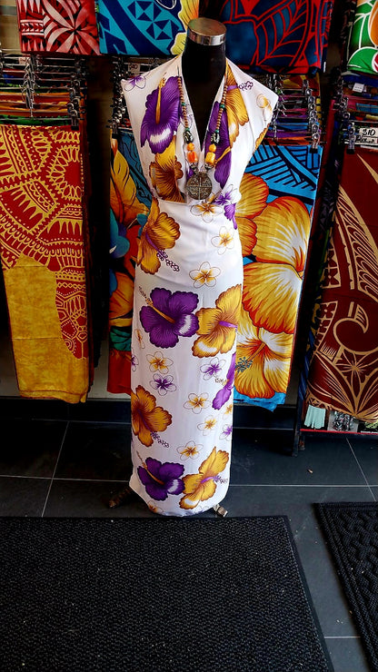 Sarong / Lavalava - 2 Yards Purple and Yellow