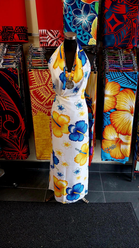 Sarong / Lavalava - 2 Yards Blue and Yellow