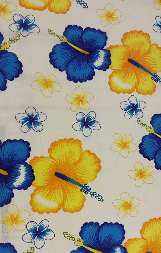 Sarong / Lavalava - 2 Yards Blue and Yellow