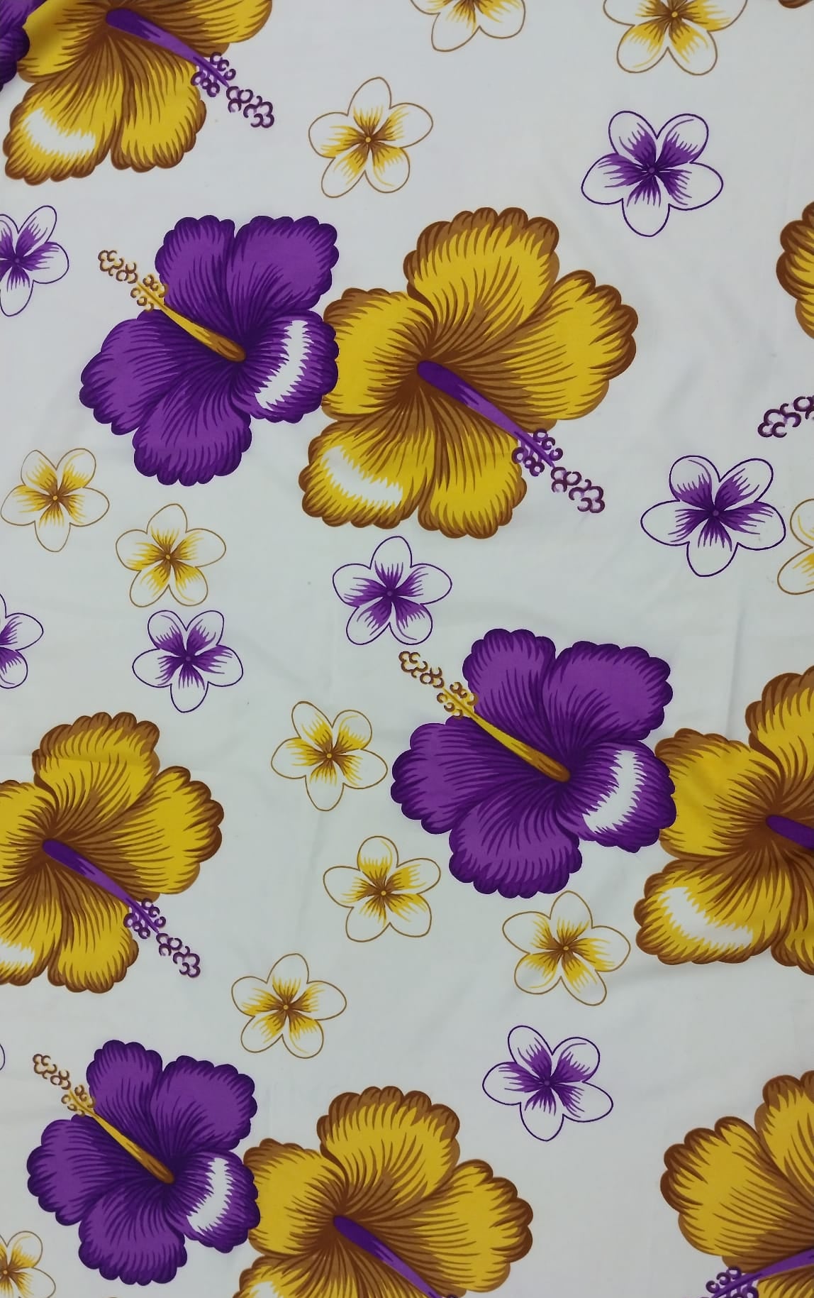 Sarong / Lavalava - 2 Yards Purple and Yellow
