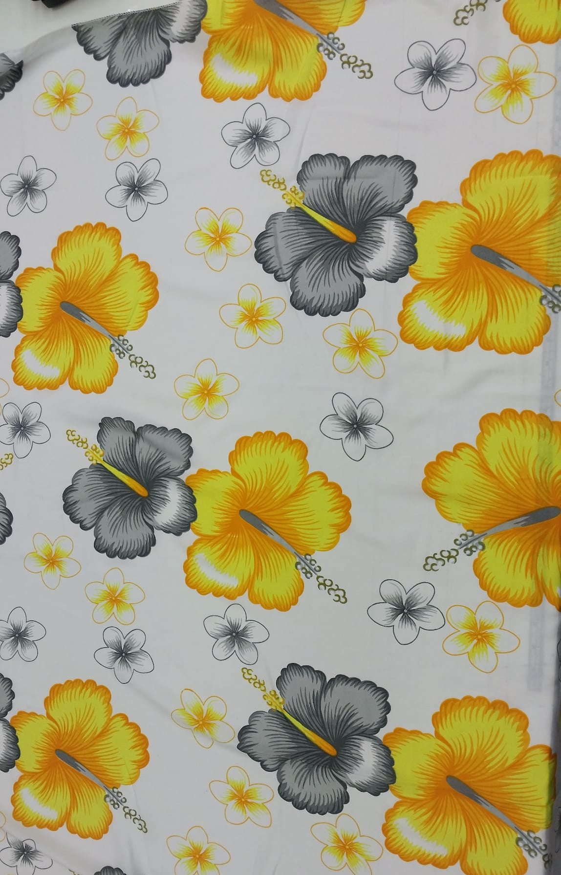 Sarong / Lavalava - 2 Yards Grey and Yellow