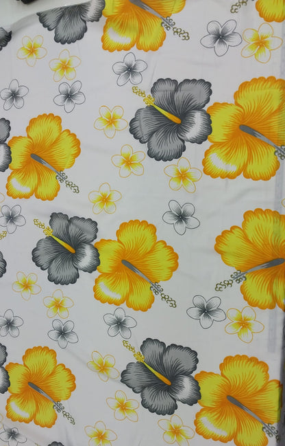 Sarong / Lavalava - 2 Yards Grey and Yellow
