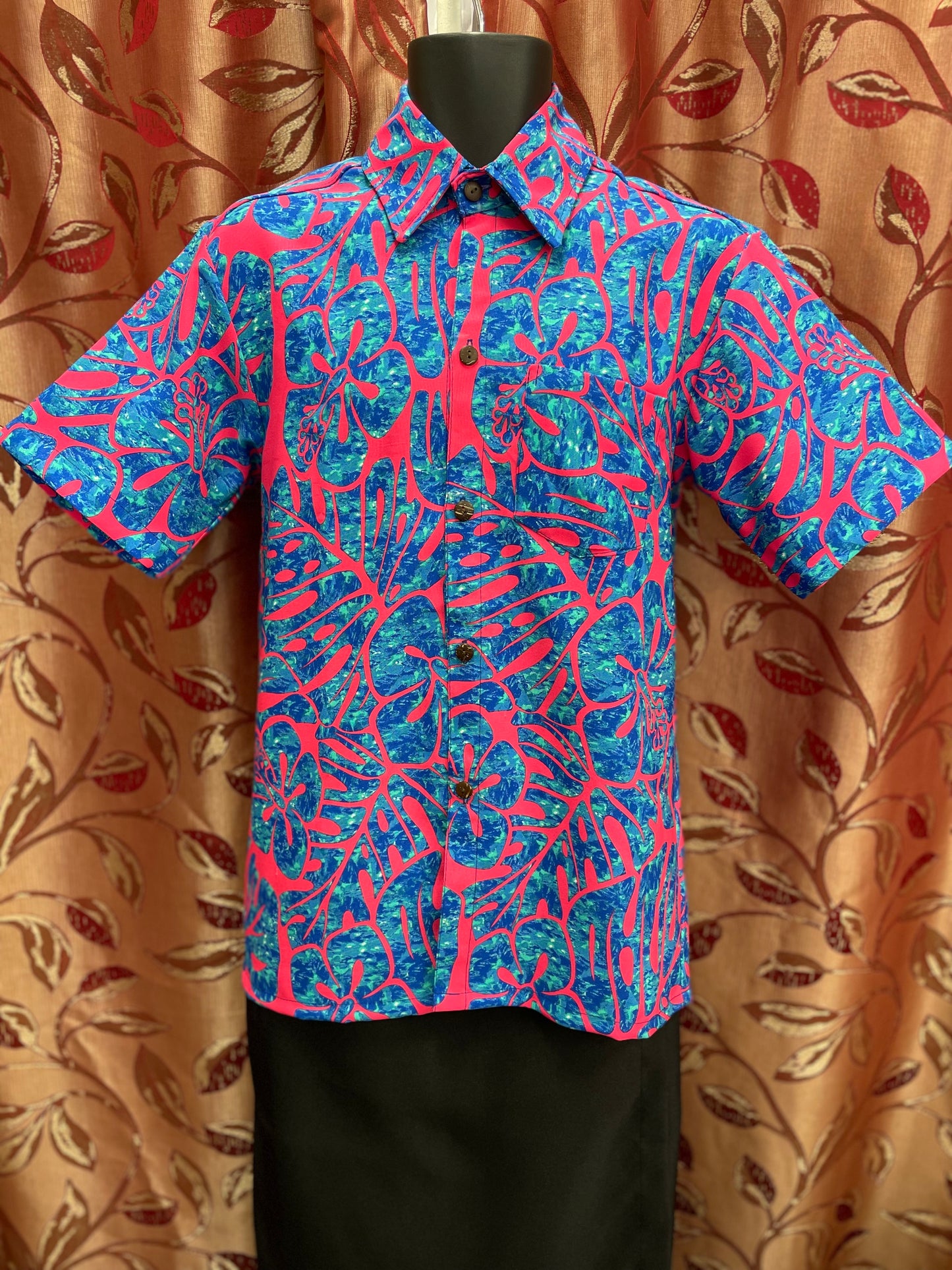 Short Sleeve Shirt - Pink and Blue