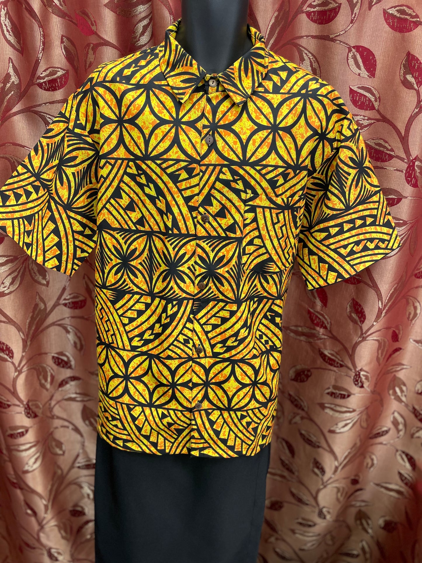 Short Sleeve Shirt - Yellow & Black