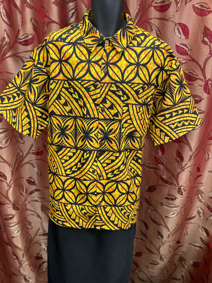 Short Sleeve Shirt - Yellow & Black