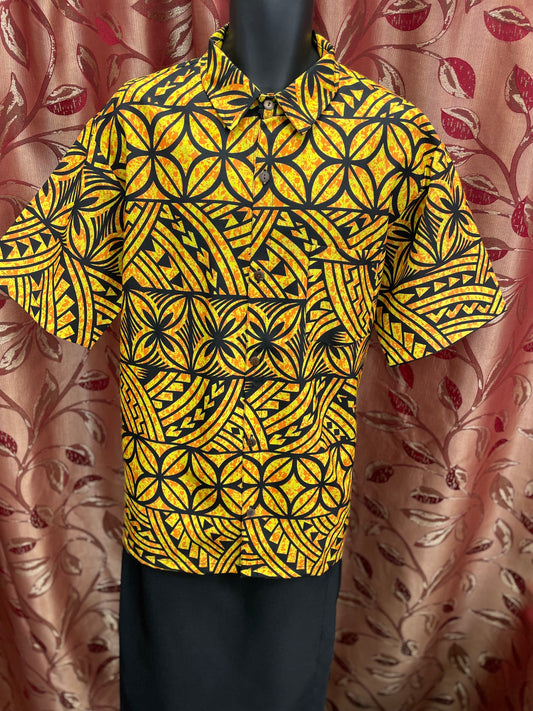 Short Sleeve Shirt - Yellow & Black
