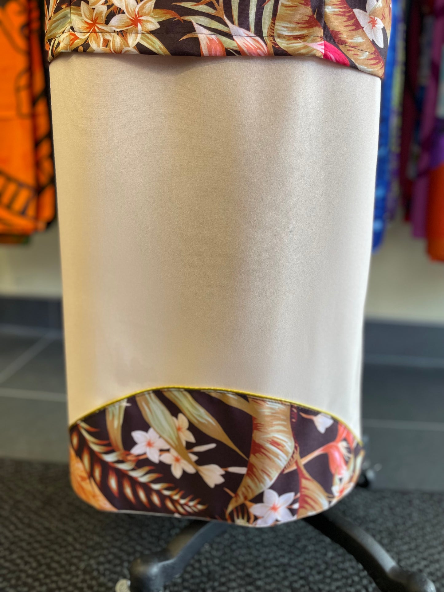Island Bloom Puletasi – Brown Tropical Print