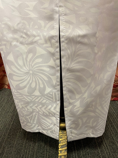 Straight Long Dress with Flare Neck
