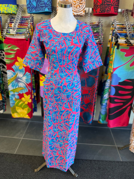 Straight Long Dress with Plain Sleeve