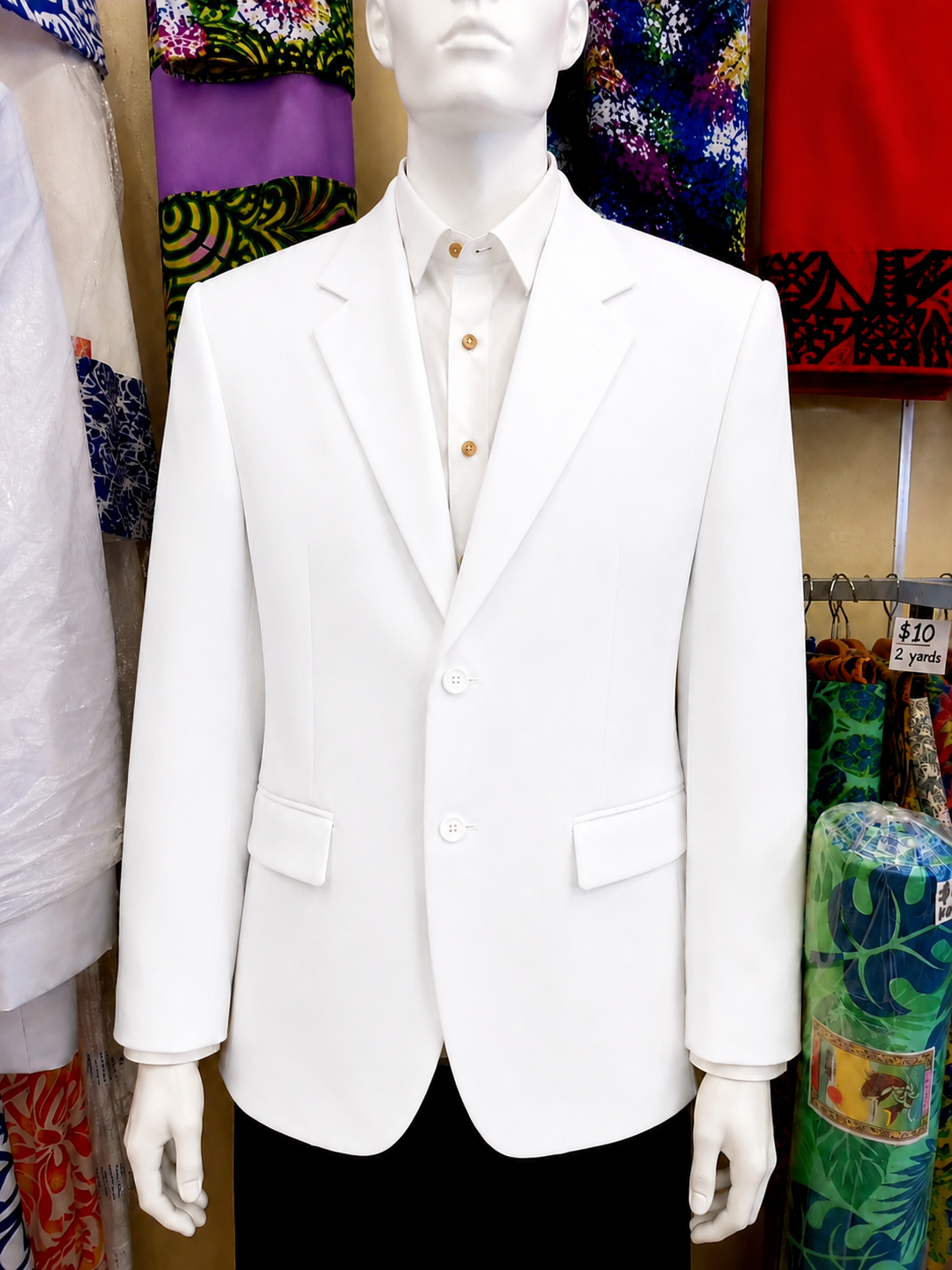 Plain Mens Blazer - White