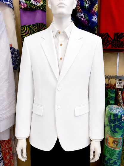 Plain Mens Blazer - White