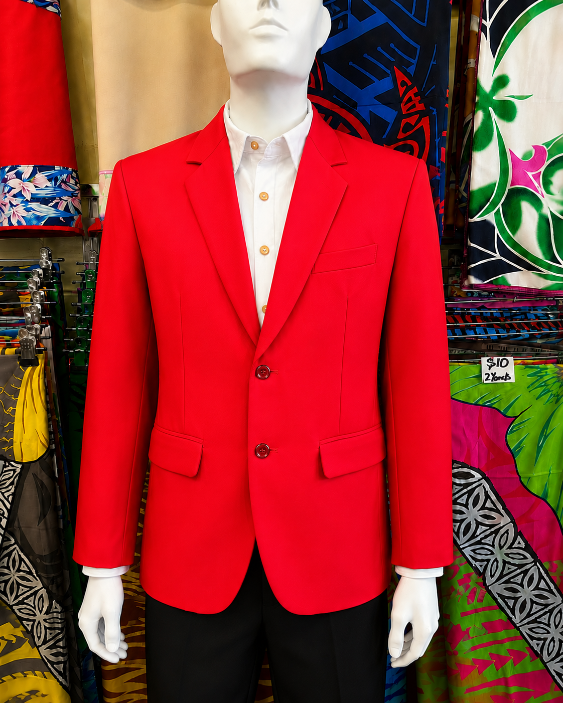 Plain Mens Blazer - Red