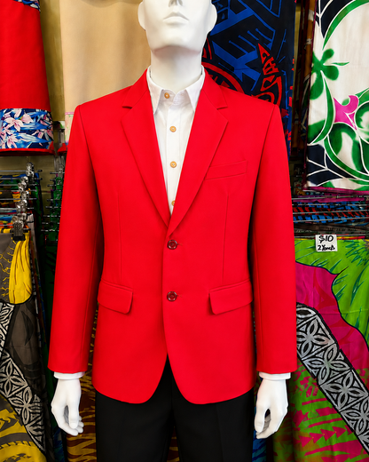 Plain Mens Blazer - Red
